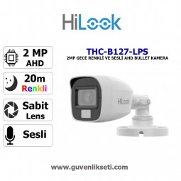 HILOOK THC-B127-LPS 2MP Gece Renkli ve Sesli Ahd Bullet Kamera